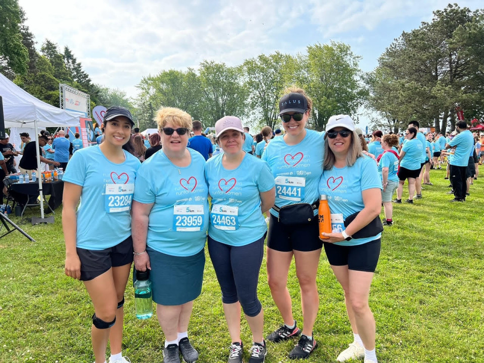 The 2025 PMI-DHC Trailblazers at the Shoppers Drug Mart Run for Women.